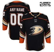 Lasten Anaheim Ducks Custom Pelipaita Musta Premier Koti