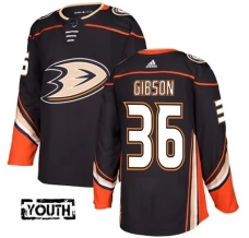 Lasten Anaheim Ducks John Gibson 36 Pelipaita Musta Authentic