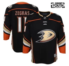 Lasten Anaheim Ducks Trevor Zegras 11 Pelipaita Musta Premier Koti