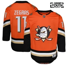 Lasten Anaheim Ducks Trevor Zegras 11 Pelipaita Oranssi Premier Koti