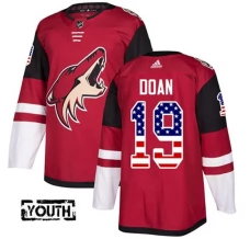Lasten Arizona Coyotes Shane Doan 19 Pelipaita USA Flag Fashion Punainen Authentic