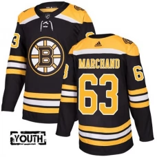 Lasten Boston Bruins Brad Marchand 63 Pelipaita Musta Authentic