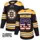 Lasten Boston Bruins Brad Marchand 63 Pelipaita USA Flag Fashion Musta Authentic