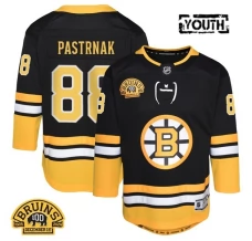 Lasten Boston Bruins David Pastrnak 88 Pelipaita 100th Anniversary Patch Musta Premier Vaihtoehtoinen