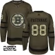 Lasten Boston Bruins David Pastrnak 88 Pelipaita Camo Green Authentic