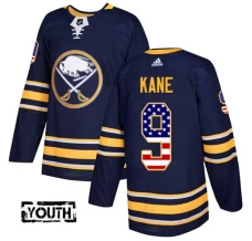 Lasten Buffalo Sabres Evander Kane 9 Pelipaita USA Flag Fashion Navy Authentic