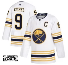 Lasten Buffalo Sabres Jack Eichel 9 Pelipaita 2019 50th Season Captain Patch Valkoinen Authentic