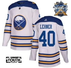 Lasten Buffalo Sabres Robin Lehner 40 Pelipaita 2018 Winter Classic Patch Valkoinen Authentic