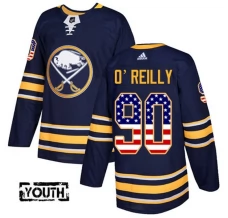 Lasten Buffalo Sabres Ryan O'Reilly 90 Pelipaita USA Flag Fashion Navy Authentic