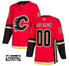Lasten Calgary Flames Custom Pelipaita Punainen Authentic