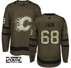 Lasten Calgary Flames Jaromir Jagr 68 Pelipaita Camo Green Authentic