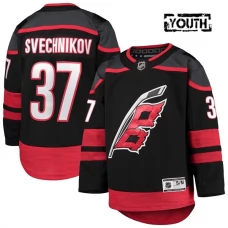 Lasten Carolina Hurricanes Andrei Svechnikov 37 Pelipaita Musta Premier Koti