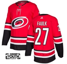 Lasten Carolina Hurricanes Justin Faulk 27 Pelipaita Punainen Authentic