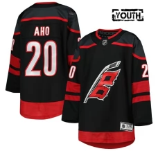 Lasten Carolina Hurricanes Sebastian Aho 20 Pelipaita Musta Premier Koti