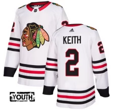 Lasten Chicago Blackhawks Duncan Keith 2 Pelipaita Valkoinen Authentic