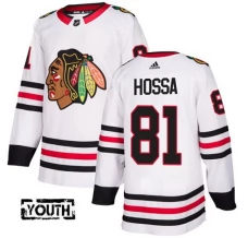 Lasten Chicago Blackhawks Marian Hossa 81 Pelipaita Valkoinen Authentic