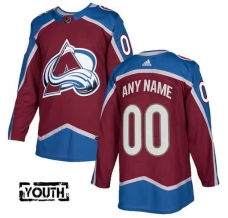 Lasten Colorado Avalanche Custom Pelipaita Burgundy Authentic