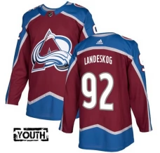Lasten Colorado Avalanche Gabriel Landeskog 92 Pelipaita Burgundy Authentic