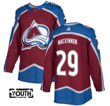 Lasten Colorado Avalanche Nathan MacKinnon 29 Pelipaita Burgundy Authentic