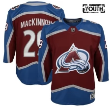 Lasten Colorado Avalanche Nathan MacKinnon 29 Pelipaita Burgundy Premier Koti