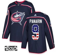 Lasten Columbus Blue Jackets Artemi Panarin 9 Pelipaita USA Flag Fashion Navy Authentic
