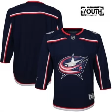 Lasten Columbus Blue Jackets Blank Pelipaita Navy Premier Koti