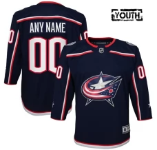 Lasten Columbus Blue Jackets Custom Pelipaita Navy Premier Koti