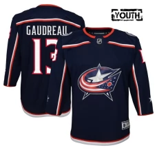 Lasten Columbus Blue Jackets Johnny Gaudreau 13 Pelipaita 2022-23 Navy Premier Koti