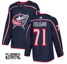 Lasten Columbus Blue Jackets Nick Foligno 71 Pelipaita Navy Authentic