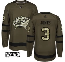 Lasten Columbus Blue Jackets Seth Jones 3 Pelipaita Camo Green Authentic