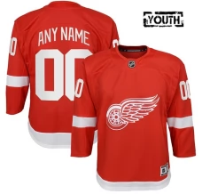 Lasten Detroit Red Wings Custom Pelipaita Punainen Premier Koti