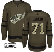 Lasten Detroit Red Wings Dylan Larkin 71 Pelipaita Camo Green Authentic