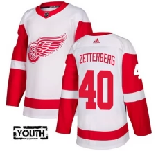 Lasten Detroit Red Wings Henrik Zetterberg 40 Pelipaita Valkoinen Authentic