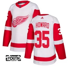 Lasten Detroit Red Wings Jimmy Howard 35 Pelipaita Valkoinen Authentic