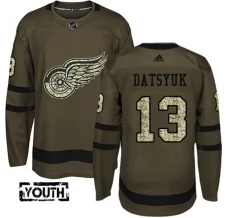 Lasten Detroit Red Wings Pavel Datsyuk 13 Pelipaita Camo Green Authentic
