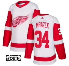 Lasten Detroit Red Wings Petr Mrazek 34 Pelipaita Valkoinen Authentic