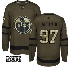 Lasten Edmonton Oilers Connor McDavid 97 Pelipaita Camo Green Authentic