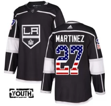 Lasten Los Angeles Kings Alec Martinez 27 Pelipaita USA Flag Fashion Musta Authentic