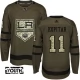 Lasten Los Angeles Kings Anze Kopitar 11 Pelipaita Camo Green Authentic