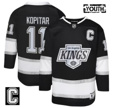 Lasten Los Angeles Kings Anze Kopitar 11 Pelipaita Captain Patch Musta Premier Koti