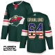 Lasten Minnesota Wild Mikael Granlund 64 Pelipaita USA Flag Fashion Vihreä Authentic