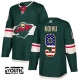 Lasten Minnesota Wild Mikko Koivu 9 Pelipaita USA Flag Fashion Vihreä Authentic