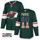 Lasten Minnesota Wild Zach Parise 11 Pelipaita USA Flag Fashion Vihreä Authentic