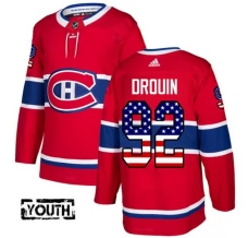 Lasten Montreal Canadiens Jonathan Drouin 92 Pelipaita USA Flag Fashion Punainen Authentic