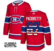 Lasten Montreal Canadiens Max Pacioretty 67 Pelipaita USA Flag Fashion Punainen Authentic