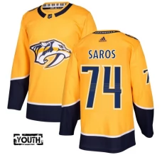 Lasten Nashville Predators Juuse Saros 74 Pelipaita Kulta Authentic