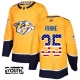 Lasten Nashville Predators Pekka Rinne 35 Pelipaita USA Flag Fashion Kulta Authentic