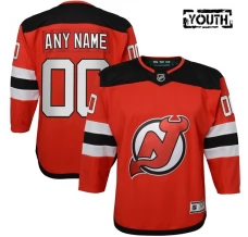 Lasten New Jersey Devils Custom Pelipaita Punainen Premier Koti