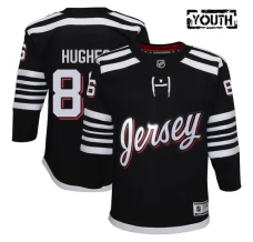 Lasten New Jersey Devils Jack Hughes 86 Pelipaita Musta Premier Vaihtoehtoinen