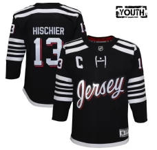 Lasten New Jersey Devils Nico Hischier 13 Pelipaita 2021-22 Musta Premier Vaihtoehtoinen